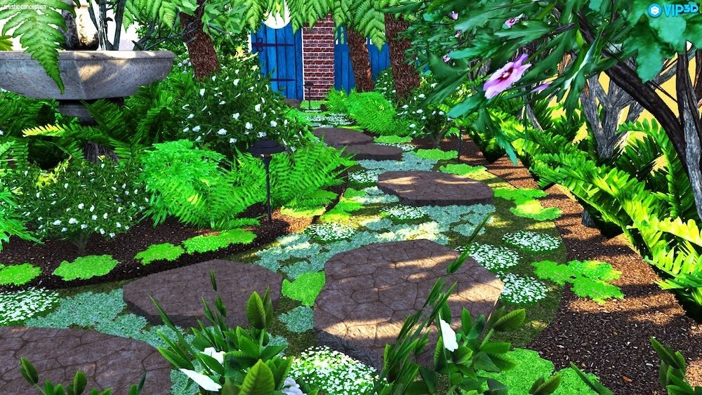 3D Landscape Design San Diego South Orange County, CA - Design Biophilic Garden Renovation Project3DP1