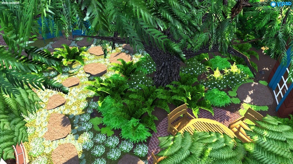 3D Landscape Design San Diego South Orange County, CA - Design Biophilic Garden Renovation Project3DP1